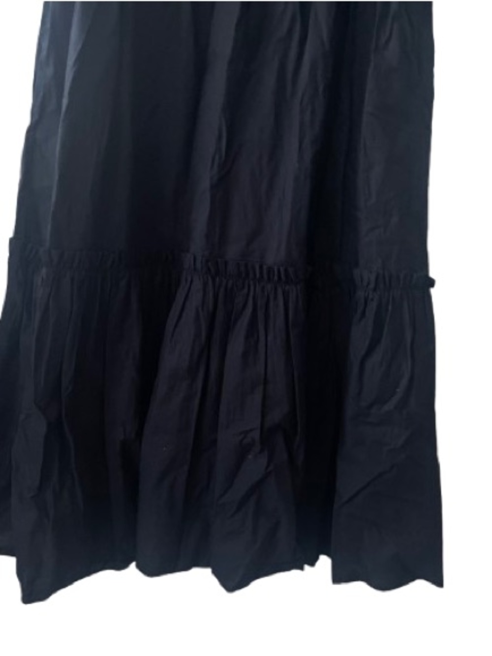 Cara Cara Hutton Black Button-Front Tiered Midi Dress - Picture 11 of 12